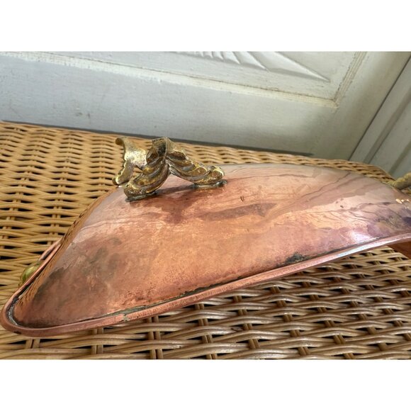 Vintage MCM Copper Footed Fish Shaped Serving Bowl Tray - Picture 6 of 15
